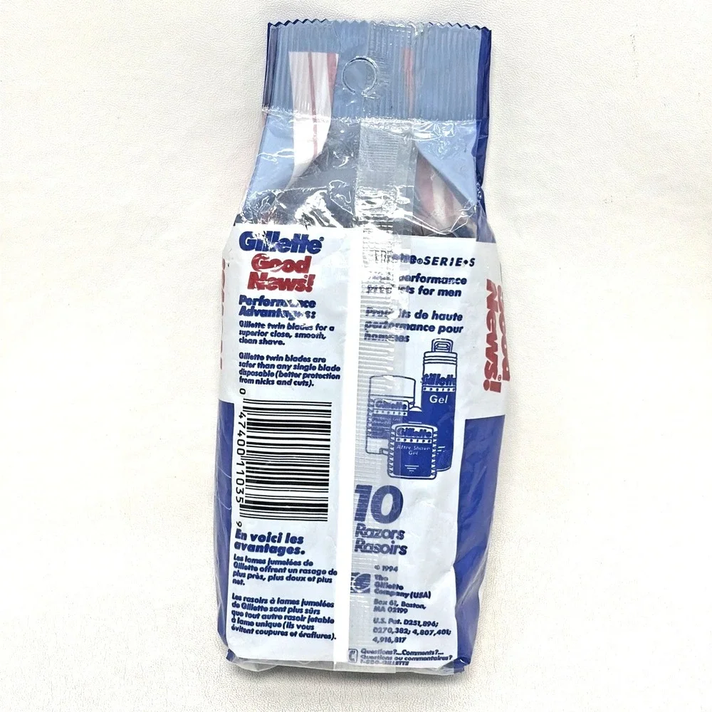 Gillette Good News Men's Disposable Razors 2-Blade Face Razor 10 Pack Vintage